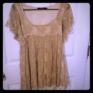 Gold lace shirt